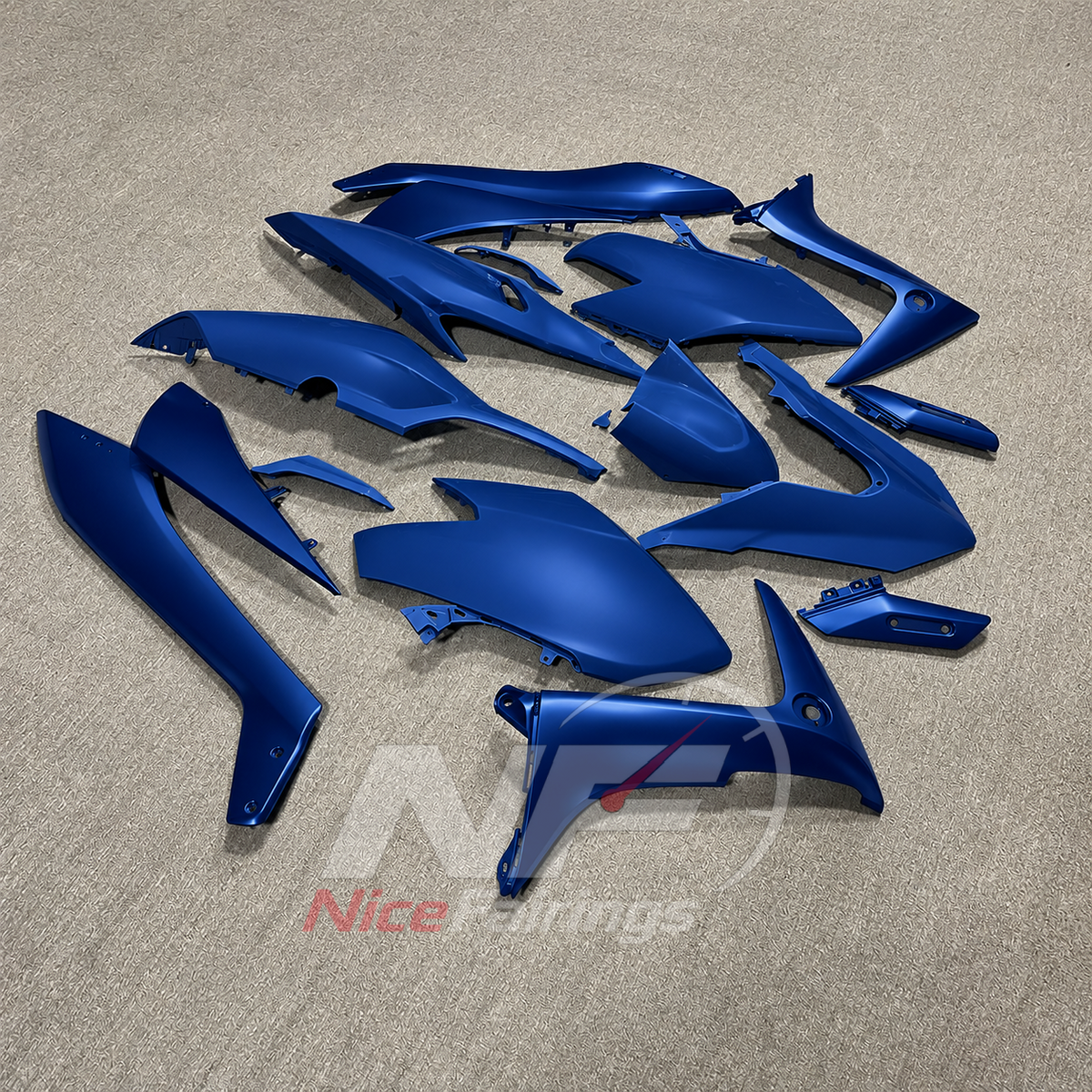 Motorcycle Fairing Kit Fits 2020-2021 YAMAHA TMAX560 - Blue ABS Plastic | NiceFairings - side angle image