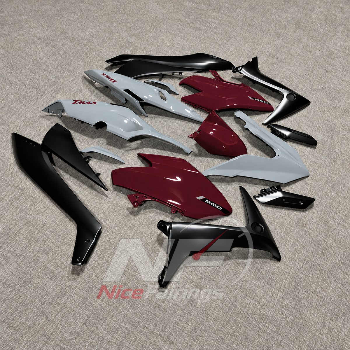 Fairing Kit Fits 2020-2021 YAMAHA TMAX560 - Split Panels Injection-Molded ABS | NiceFairings - side angle image
