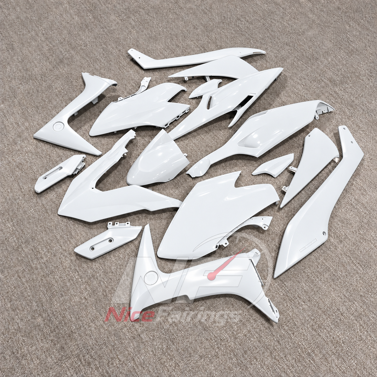 Fairing Kit Fits 2020-2021 YAMAHA TMAX560 - White Injection-Molded ABS | NiceFairings - side angle image