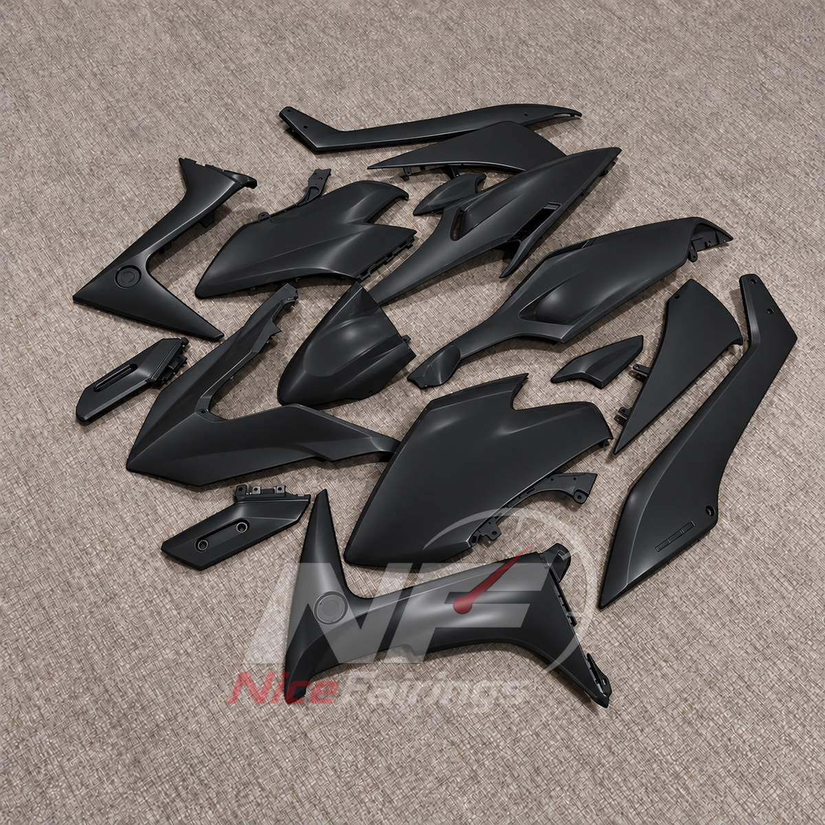 Motorcycle Fairing Kit Fits 2020-2021 YAMAHA TMAX560 - Black ABS Bodywork | NiceFairings - side angle image