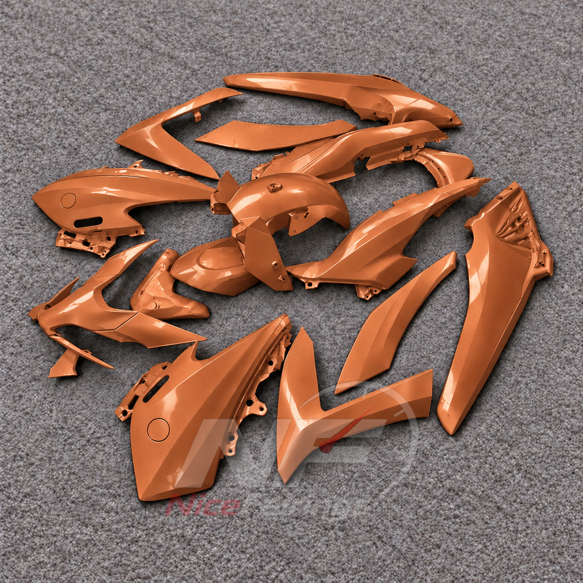Fairing Kit Fits 2022-2024 YAMAHA TMAX560 - ABS Fairing Panels - Copper Brown | NiceFairings - front angle image