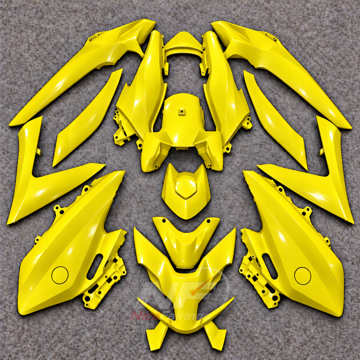 Custom Fairings Fit 2022-2024 YAMAHA TMAX560 - ABS Plastic Bodywork - Bright Red Black | NiceFairings - paint design NO.6 option image