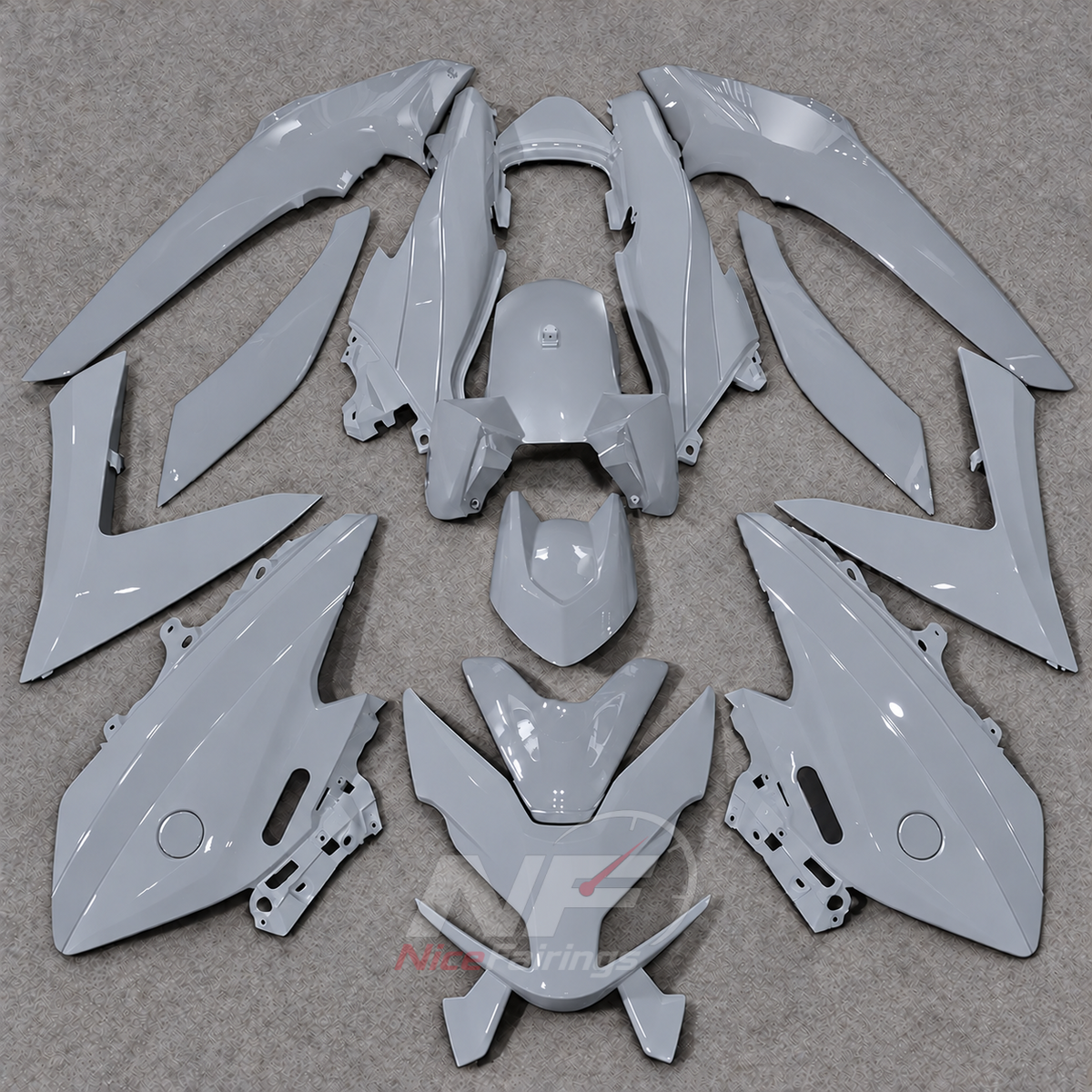 Custom Fairings Fit 2022-2024 YAMAHA TMAX560 - ABS Plastic Bodywork - Bright Red Black | NiceFairings - paint design NO.7 option image