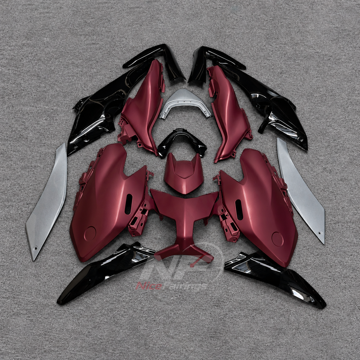 2025-2026 Yamaha TMAX560 ABS fairing kit - Burgundy Gray ABS Panels - NO.3 option