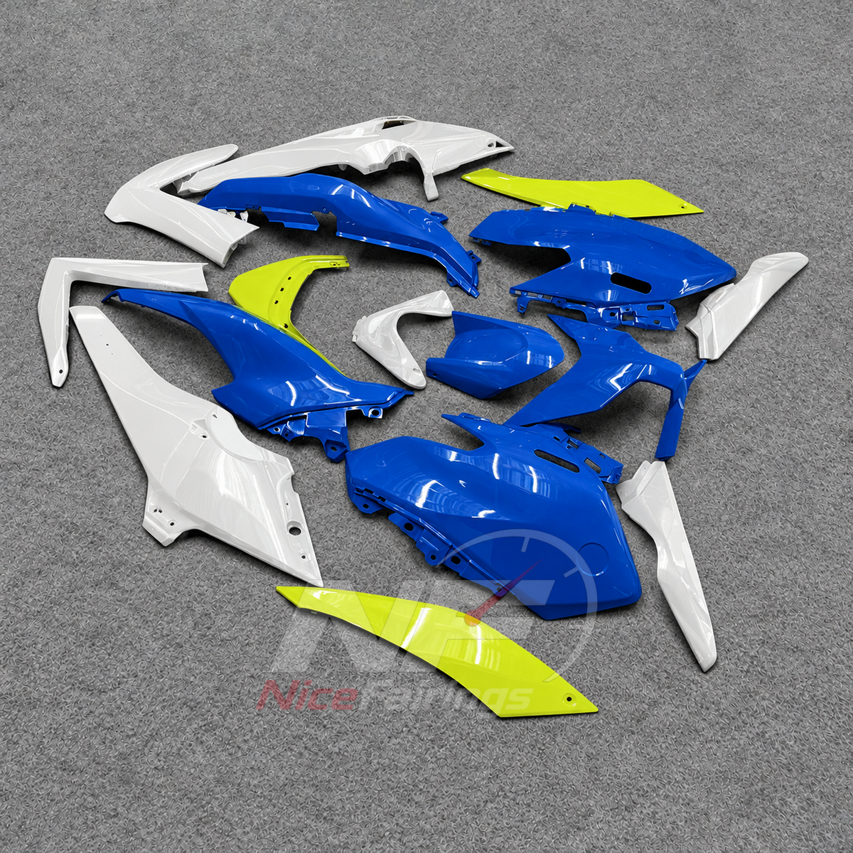 2025-2026 Yamaha TMAX560 ABS fairing kit - Blue Yellow White ABS Panels - view 2
