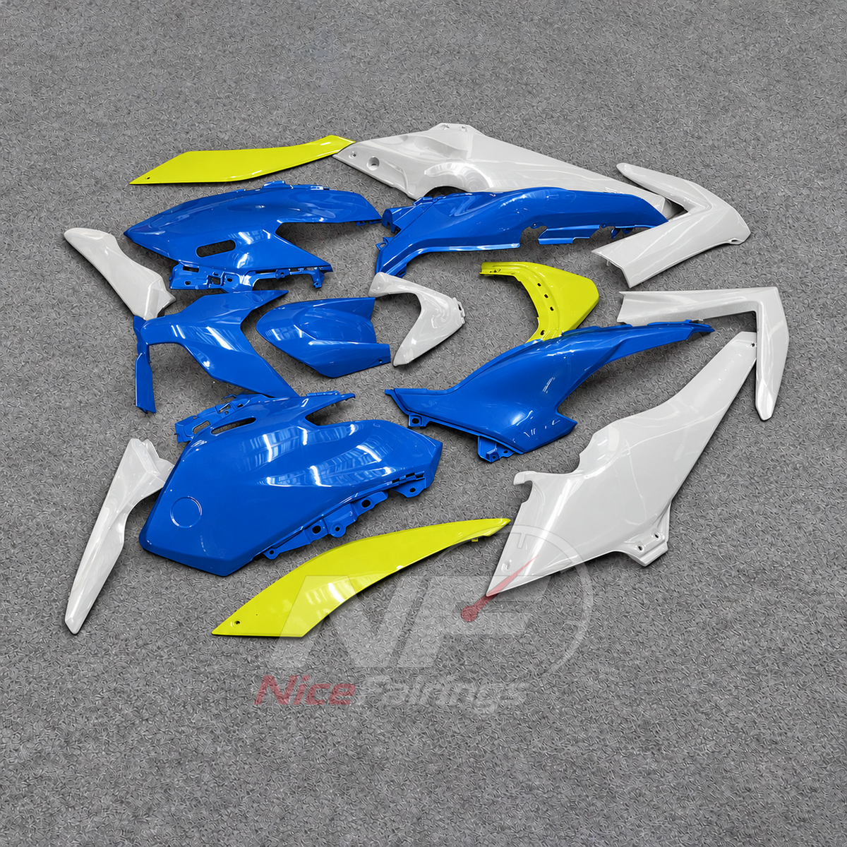 2025-2026 Yamaha TMAX560 ABS fairing kit - Blue Yellow White ABS Panels - view 3