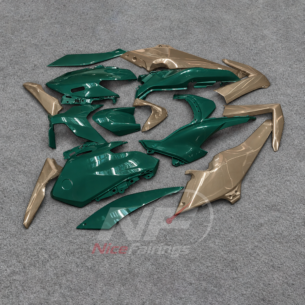 2025-2026 Yamaha TMAX560 ABS fairing kit - Green Champagne ABS Panels - view 2