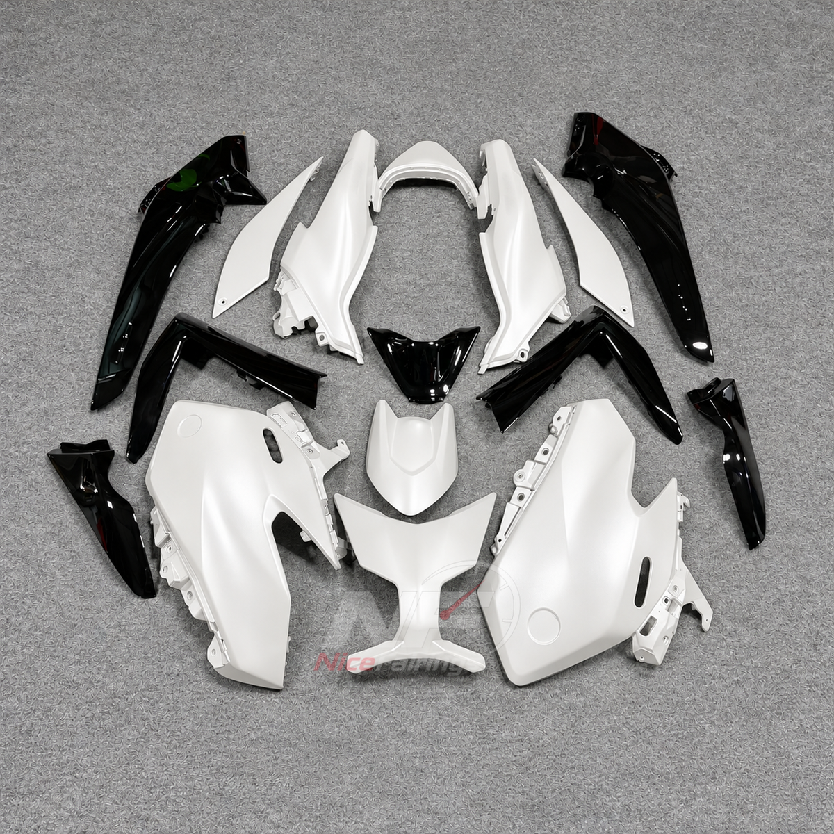 2025-2026 Yamaha TMAX560 ABS fairing kit - White Black ABS Panels - view 2