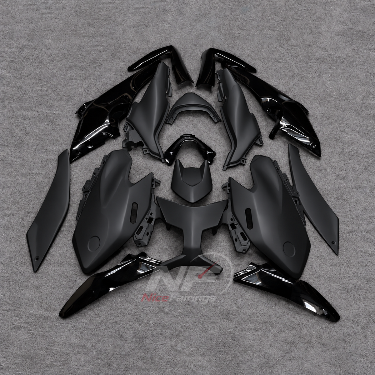 2025-2026 Yamaha TMAX560 ABS fairing kit - Black ABS Bodywork - NO.5 option