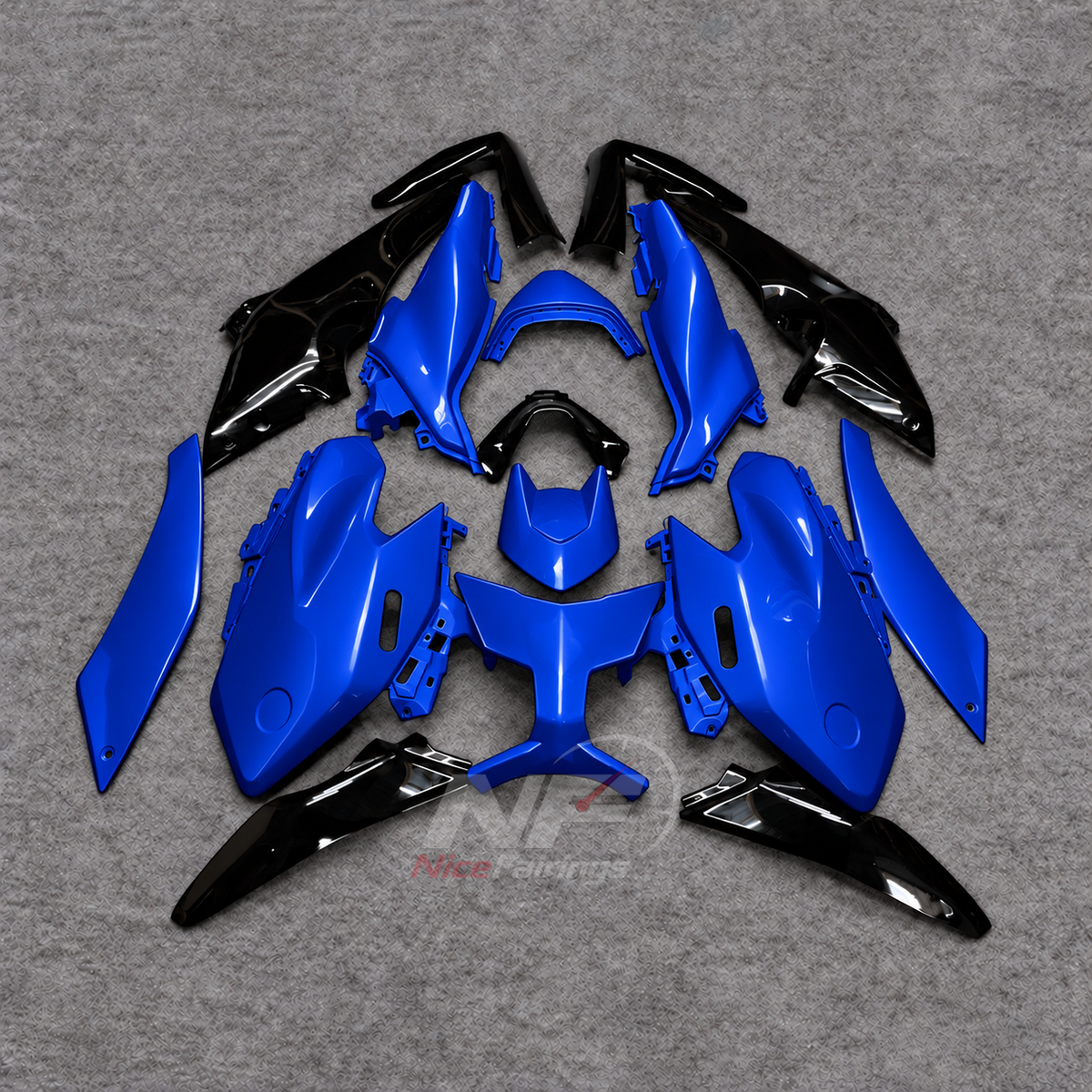 2025-2026 Yamaha TMAX560 ABS fairing kit - Blue Black ABS Bodywork - NO.6 option
