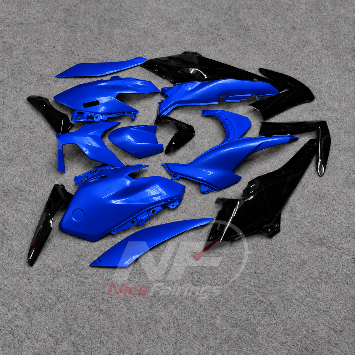 2025-2026 Yamaha TMAX560 ABS fairing kit - Blue Black ABS Bodywork - view 3