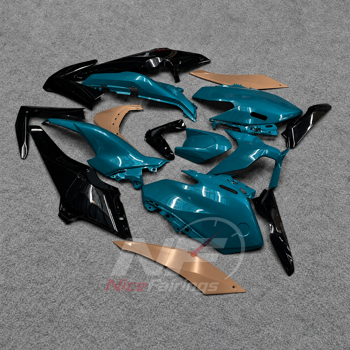 2025-2026 Yamaha TMAX560 ABS fairing kit - Teal Tan ABS Panels - view 2