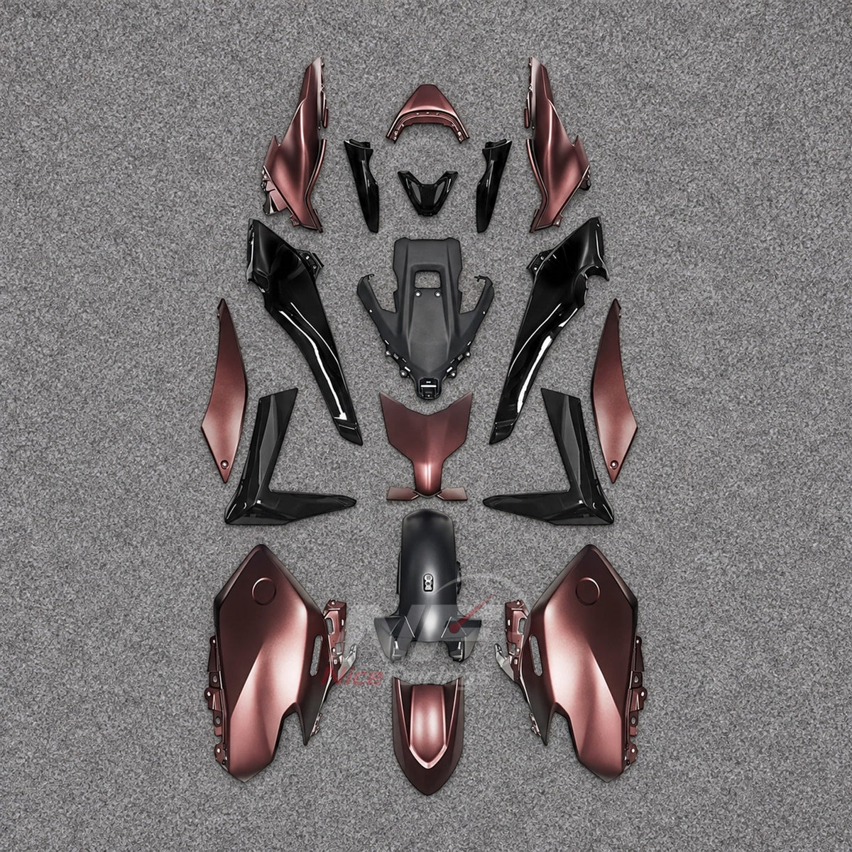 2025-2026 Yamaha TMAX560 ABS fairing kit - Rose Black ABS Bodywork - NO.8 option