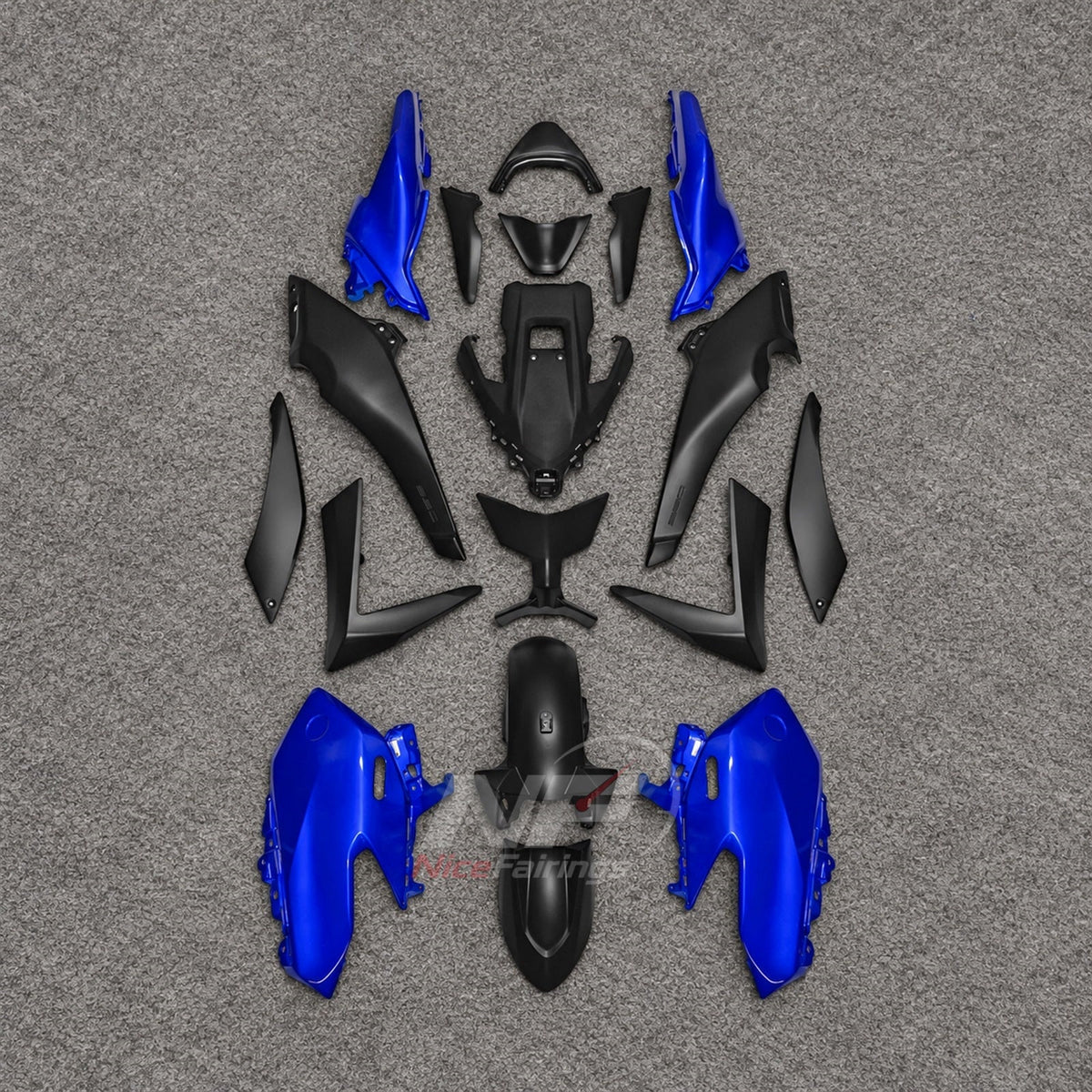 2025-2026 Yamaha TMAX560 ABS fairing kit - Blue Black Scooter Fairings - NO.9 option
