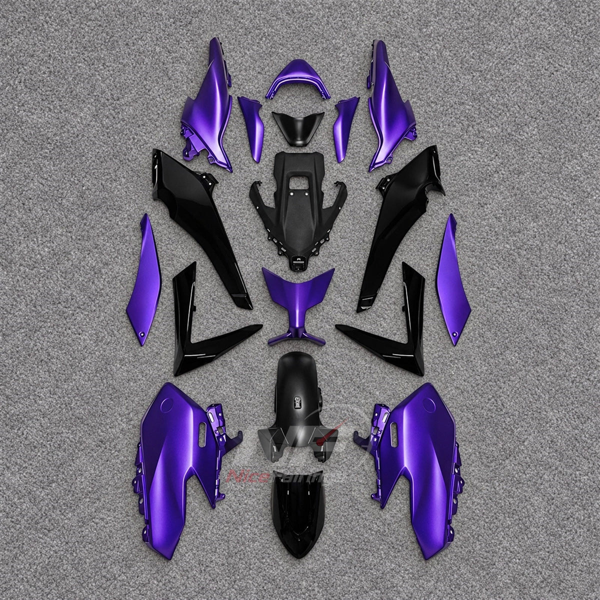2025-2026 Yamaha TMAX560 ABS fairing kit - Purple Black Scooter Bodywork - NO.2 option