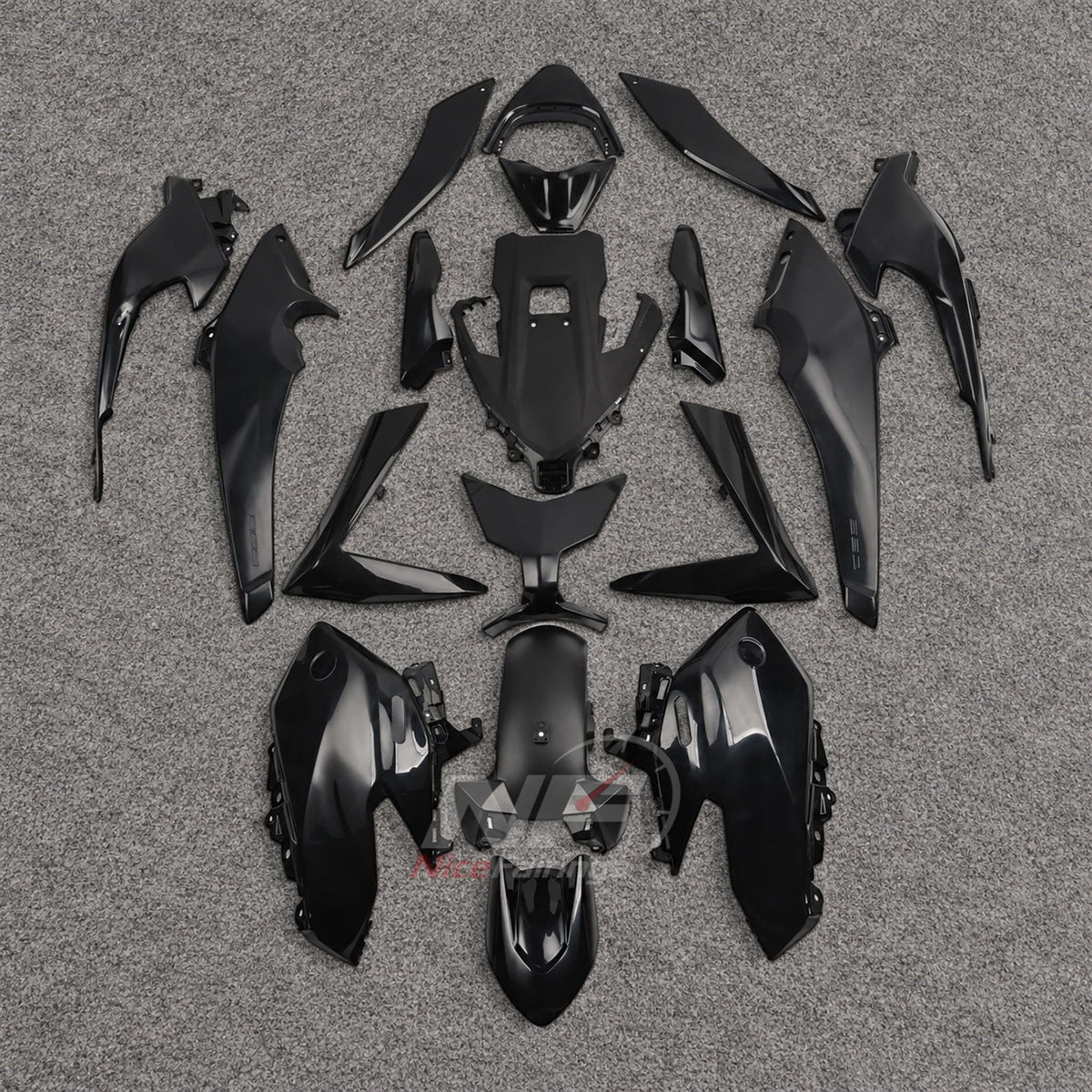 2025-2026 Yamaha TMAX560 ABS fairing kit - Dark Black ABS Bodywork - front layout
