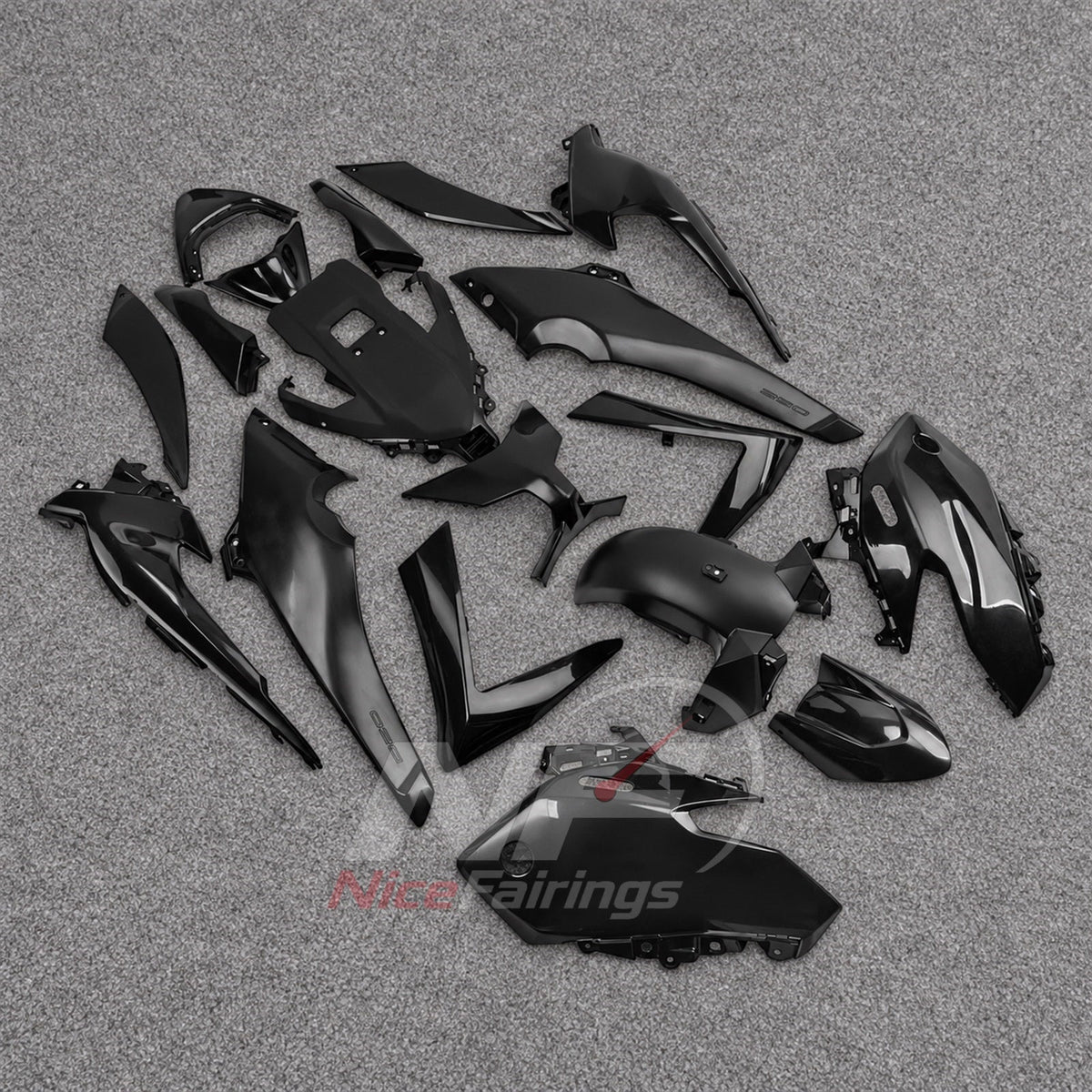 2025-2026 Yamaha TMAX560 ABS fairing kit - Dark Black ABS Bodywork - view 2