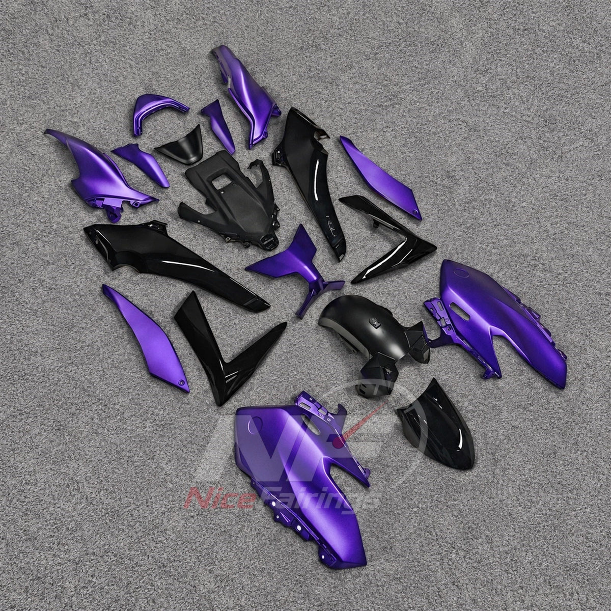 2025-2026 Yamaha TMAX560 ABS fairing kit - Purple Black Scooter Bodywork - view 2
