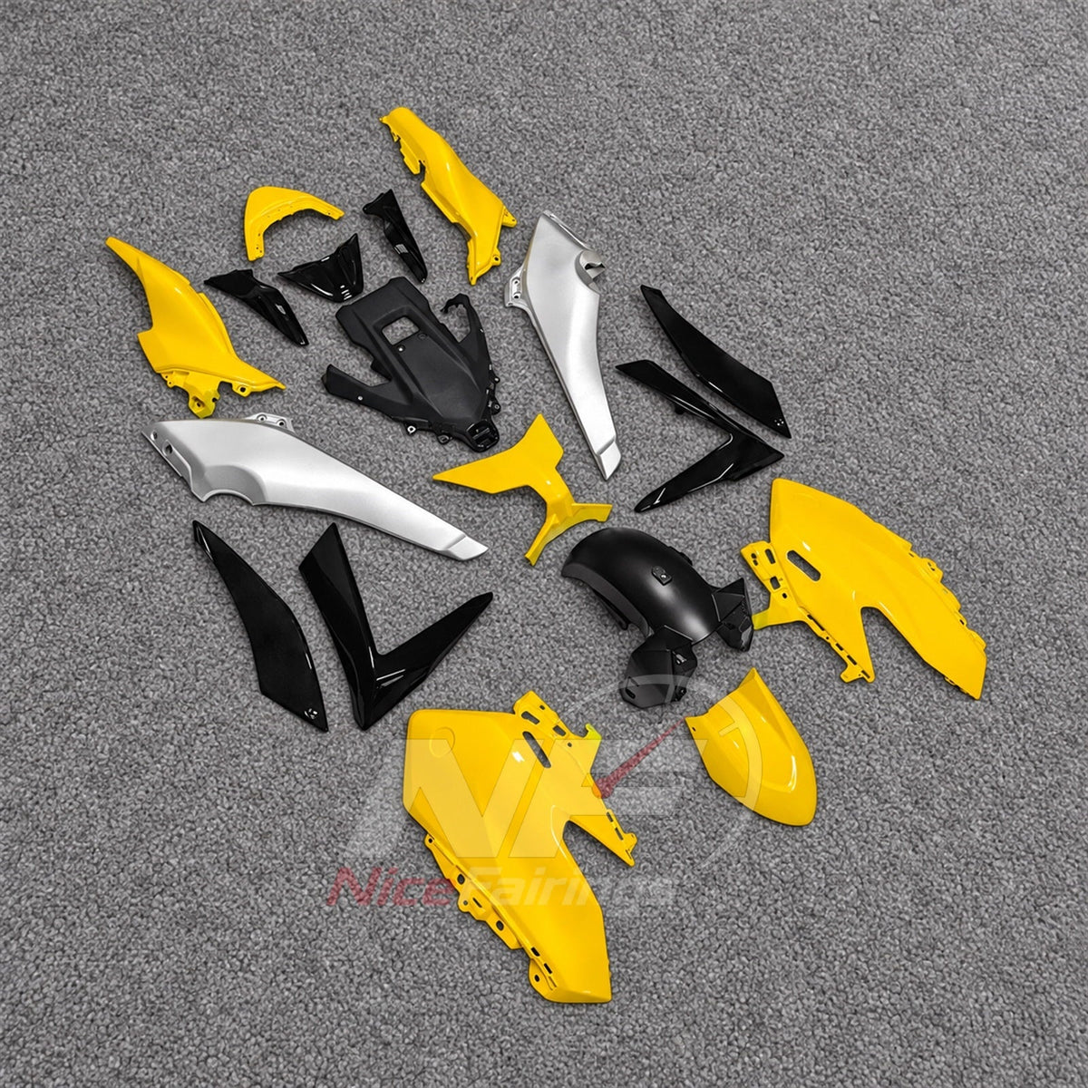2025-2026 Yamaha TMAX560 ABS fairing kit - Yellow White Black Panels - view 2