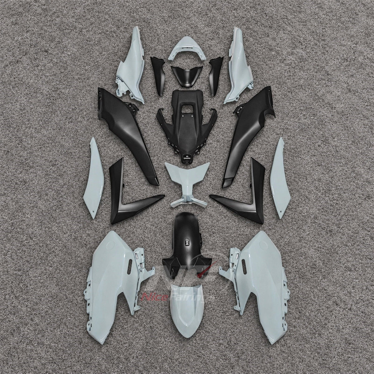2025-2026 Yamaha TMAX560 ABS fairing kit - White Black Scooter Bodywork - NO.2 option