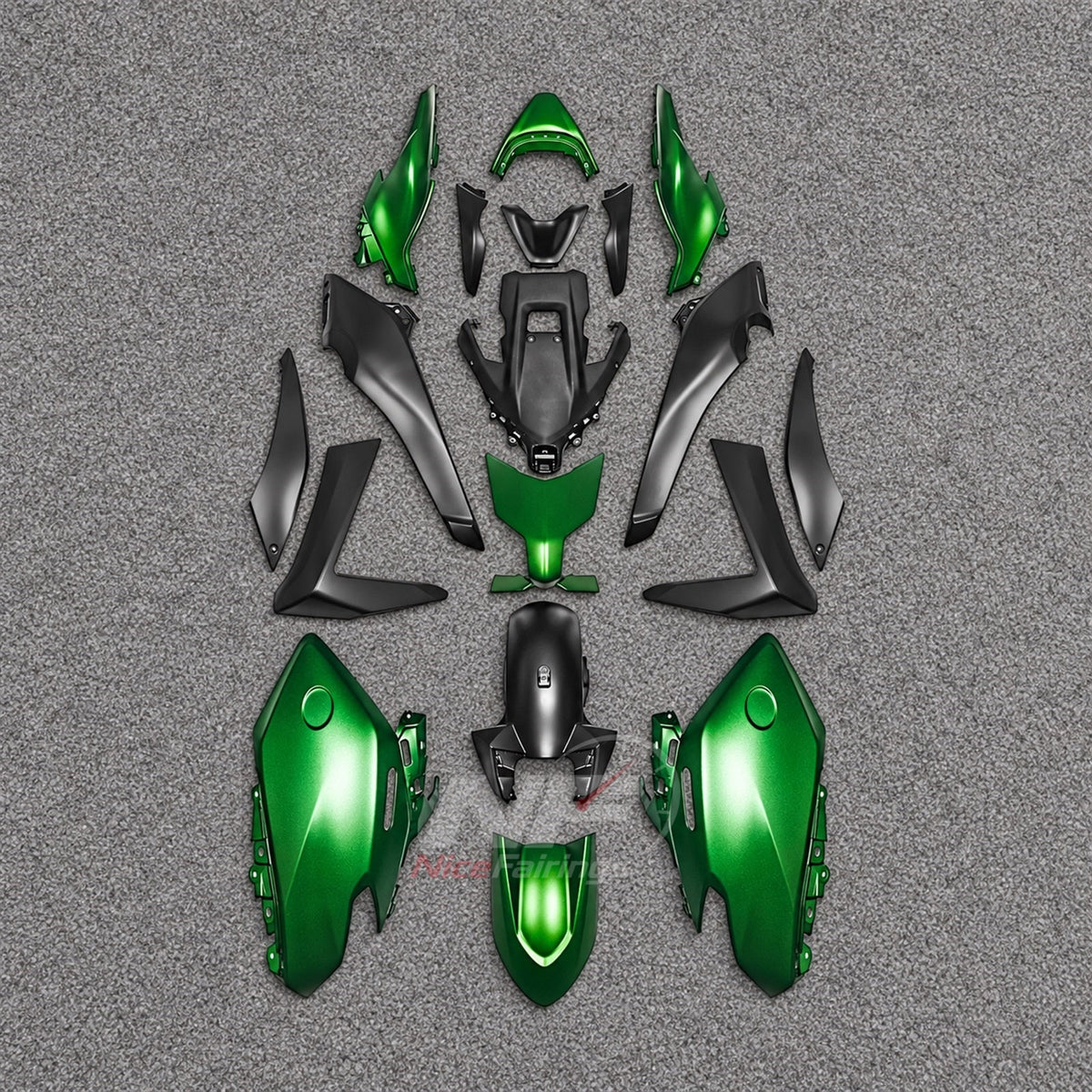 2025-2026 Yamaha TMAX560 ABS fairing kit - Green Black Scooter Bodywork - NO.3 option