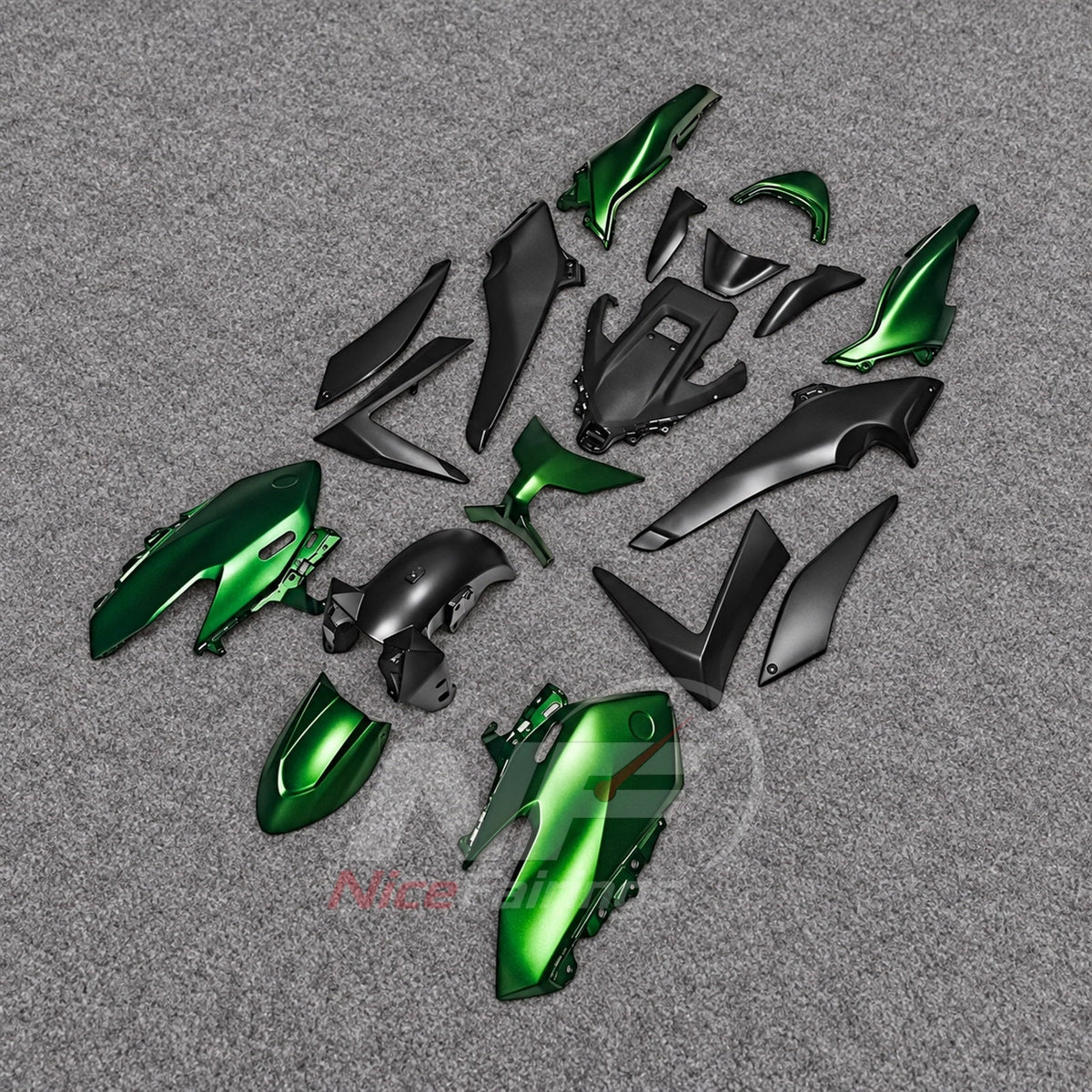 2025-2026 Yamaha TMAX560 ABS fairing kit - Green Black ABS Bodywork - view 3