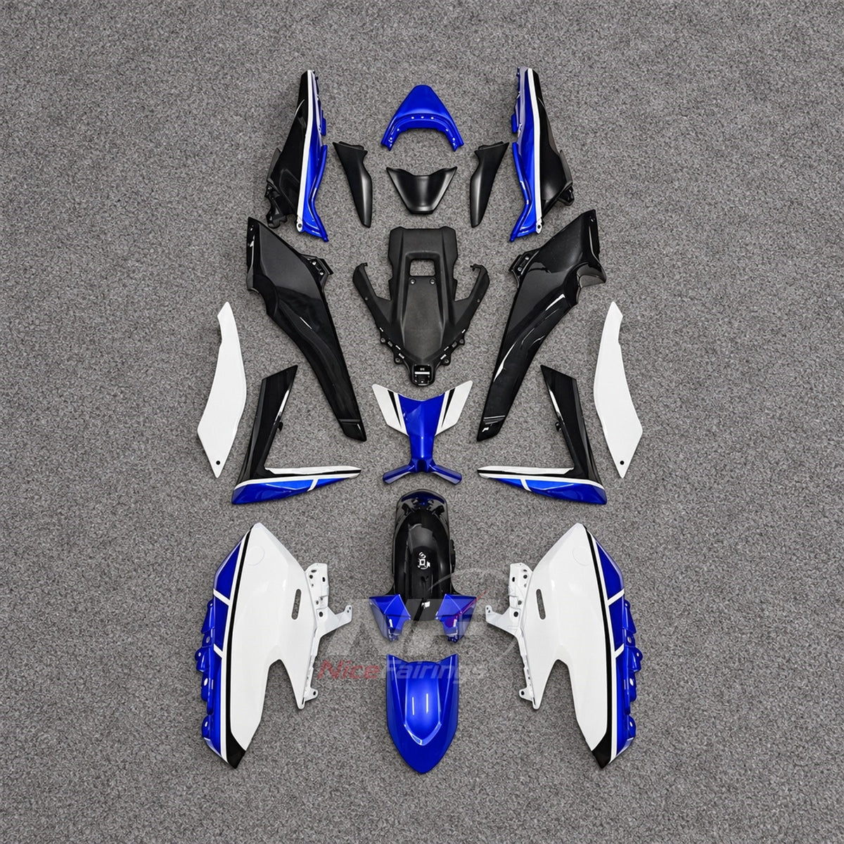2025-2026 Yamaha TMAX560 ABS fairing kit - Blue White Black Panels - NO.5 option