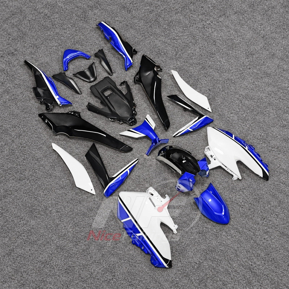 2025-2026 Yamaha TMAX560 ABS fairing kit - Blue White Black Panels - view 2