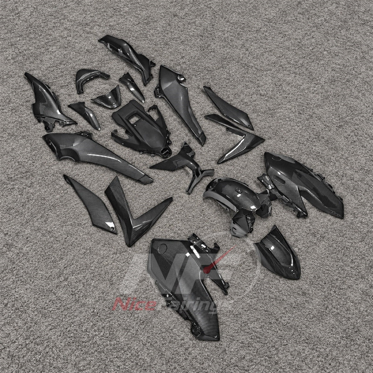2025-2026 Yamaha TMAX560 ABS fairing kit - Allover Carbon Fiber Look Fairings - view 2