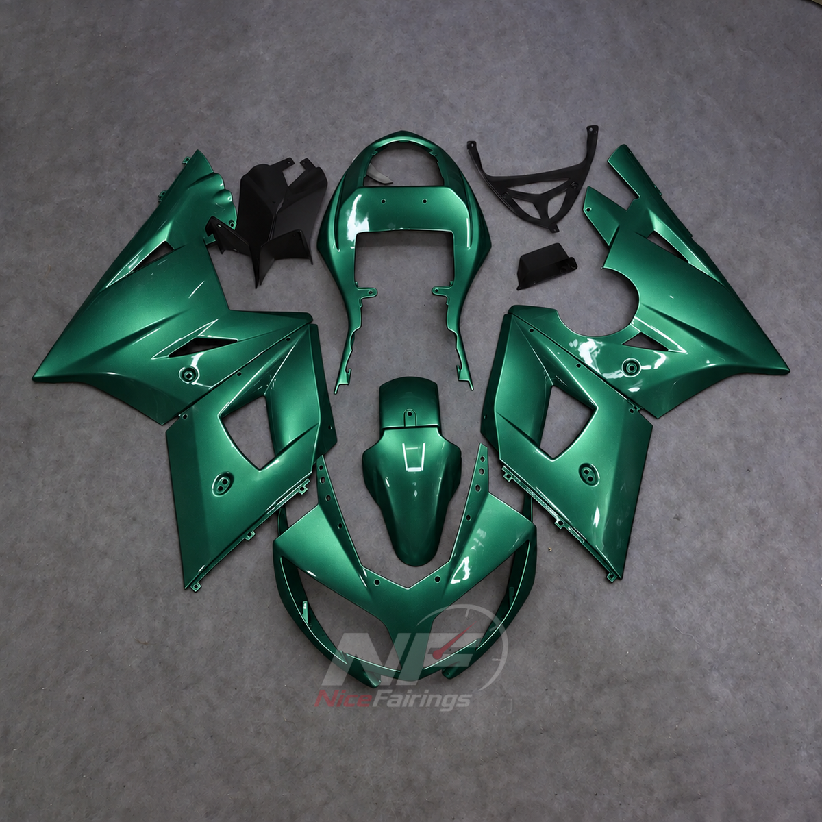 ABS Plastic Fairing Kit Fits 2003-2005 TRIUMPH Daytona 600/650 - Handmade ABS Bodywork - Green | NiceFairings - main product image