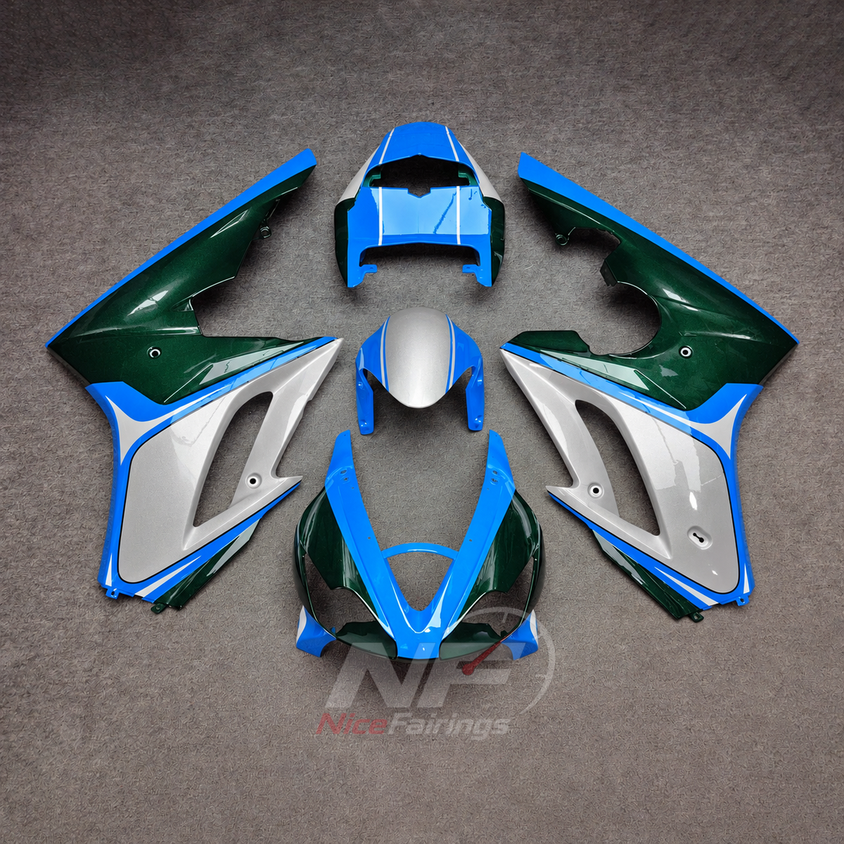 Aftermarket Fairing Kit Fits 2006-2008 TRIUMPH Daytona 675 - ABS Plastic Bodywork - Yellow | NiceFairings - paint design NO.7 option image