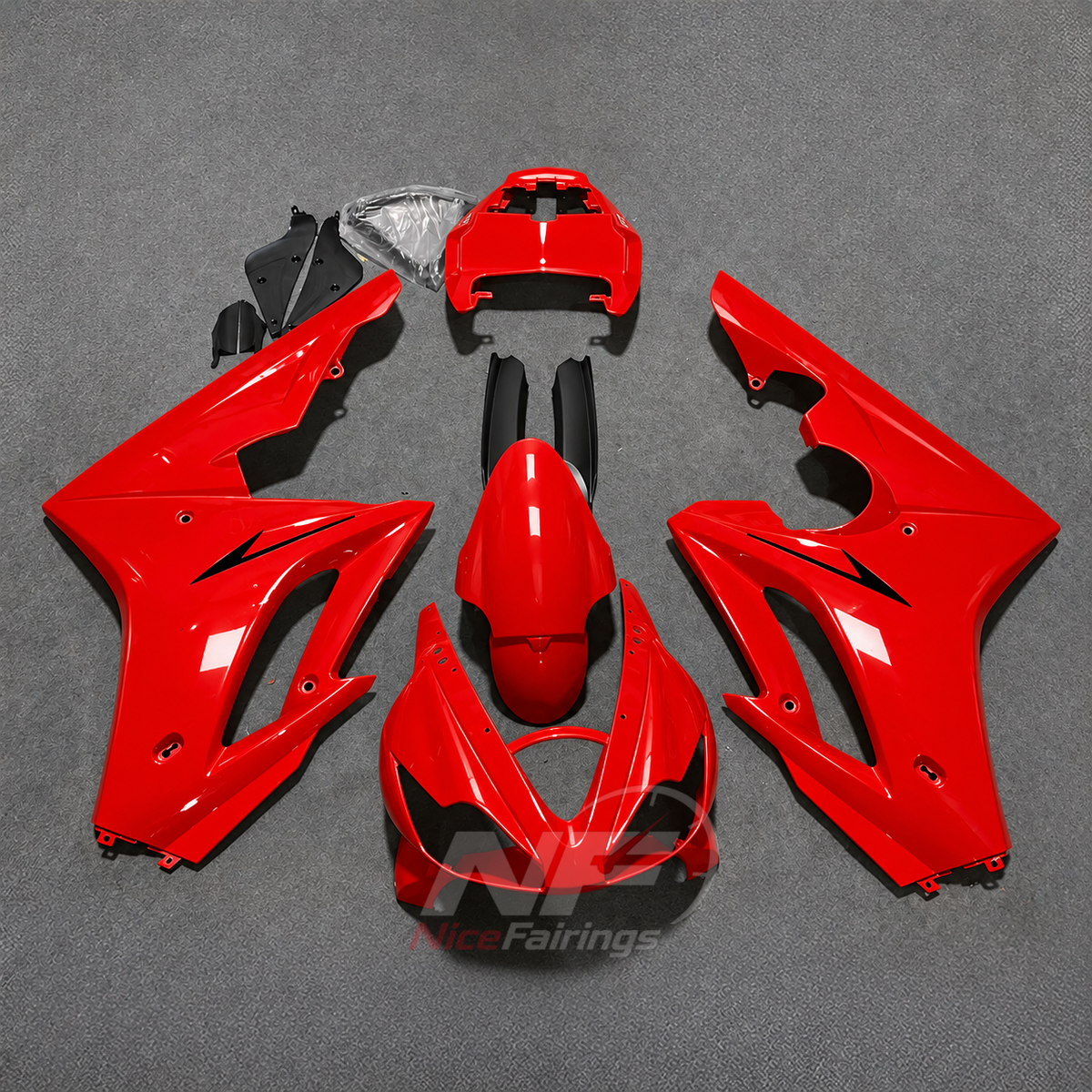 Sportbike Fairing Kit Fits 2006-2008 TRIUMPH Daytona 675 - ABS Plastic Bodywork - Bright Cyan | NiceFairings - paint design NO.3 option image
