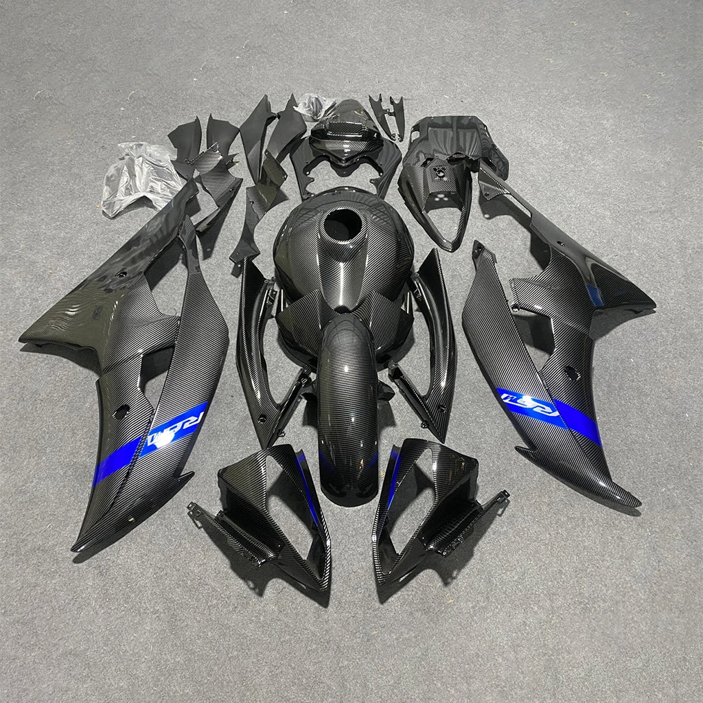 Carbon Fiber Pre-Drilled ABS Injection Fairing Kit For Yamaha YZF R6 2008-2016 Body Set