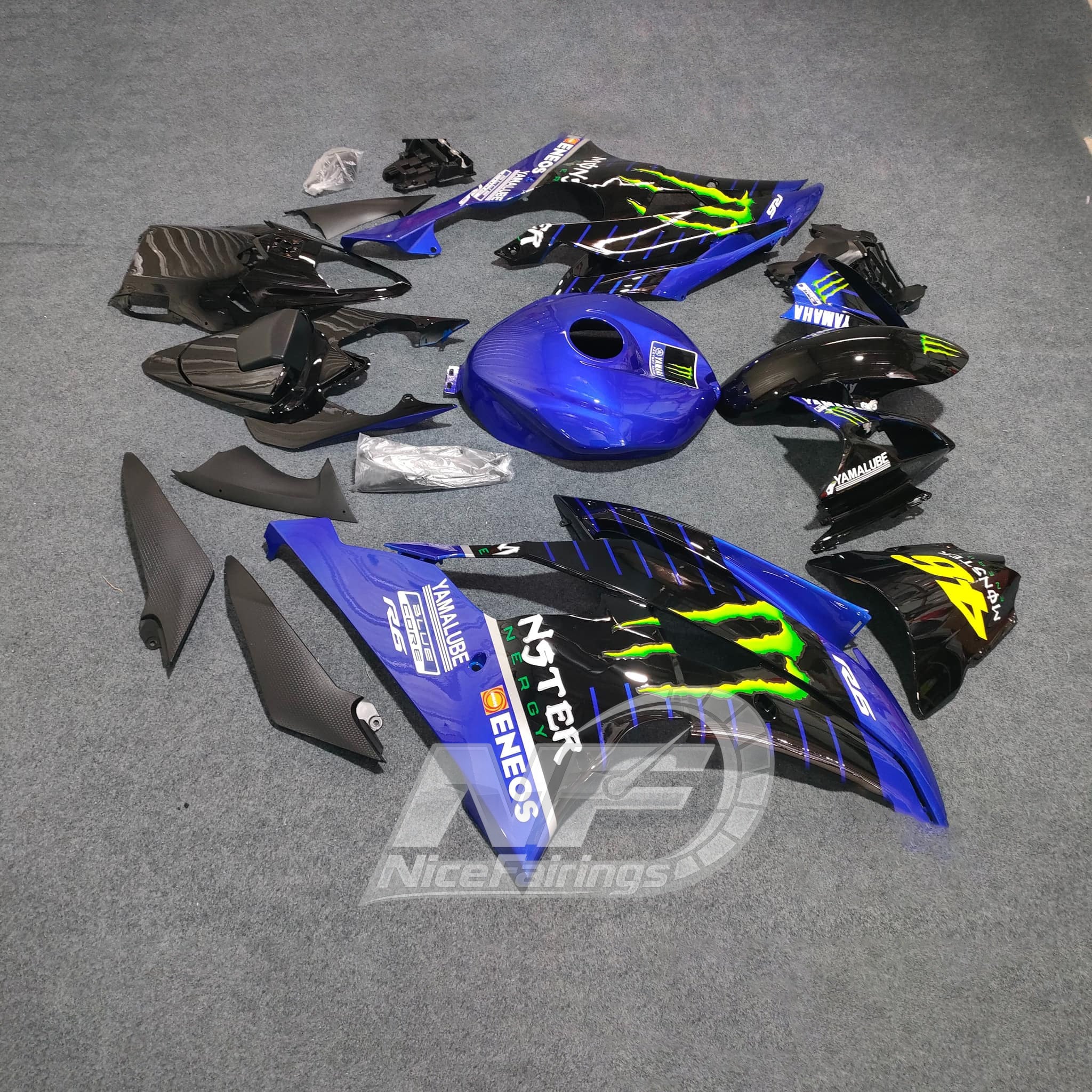 Yamaha R6 2008-2016 motorcycle fairings kit side panel details