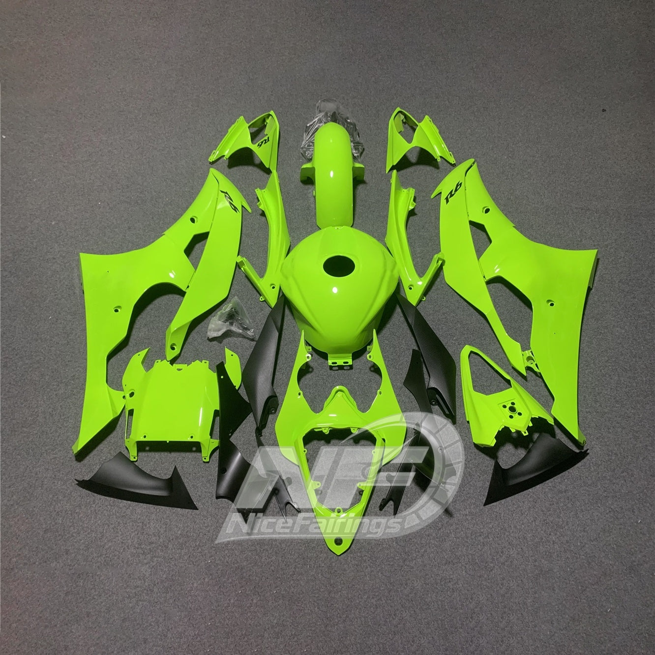 Yamaha YZF-R6 2008-2016 ABS fairing kit layout view