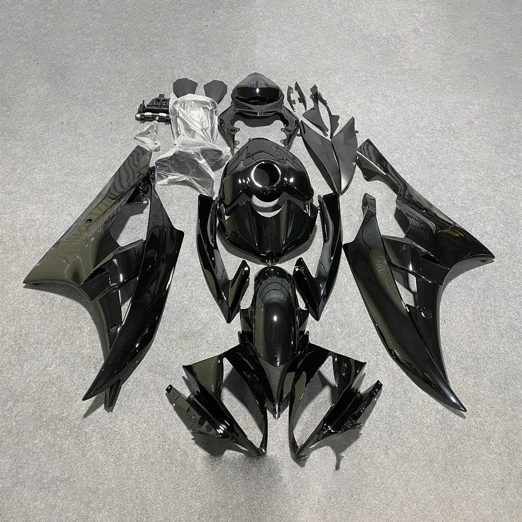 Injection ABS Glossy Black Fairing Kit For YAMAHA YZF-R6 2008-2016 Set