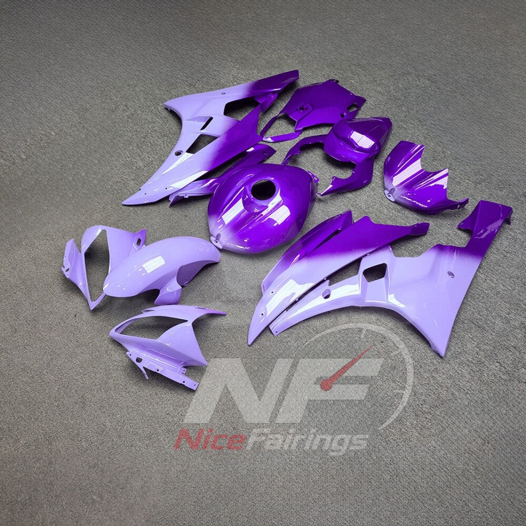 Replacement Purple Injection-Molded Bodywork Set Fits 2006-2007 YAMAHA YZF-R6 RJ11 | NiceFairings - front angle image