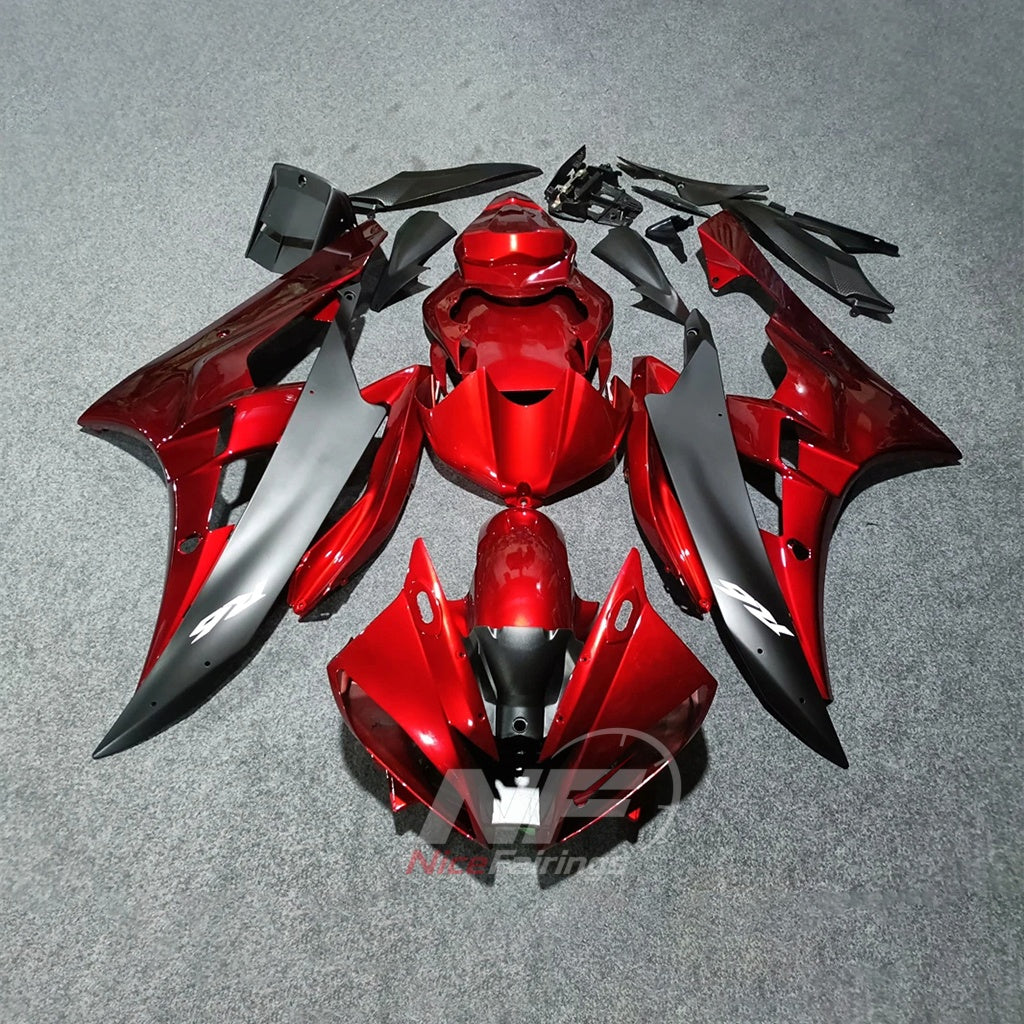 Painted Injection-Molded Fairing Set Fits YAMAHA YZF-R6 RJ11 2006-2007 | NiceFairings - paint design NO.8 option image