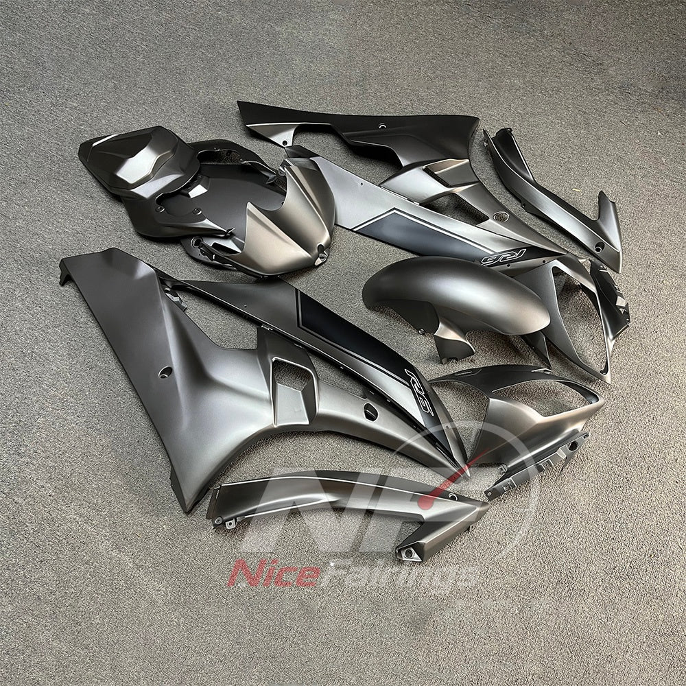 Gray ABS Cowling Set Fits 2006-2007 YAMAHA YZF-R6 RJ11 | NiceFairings - front angle image