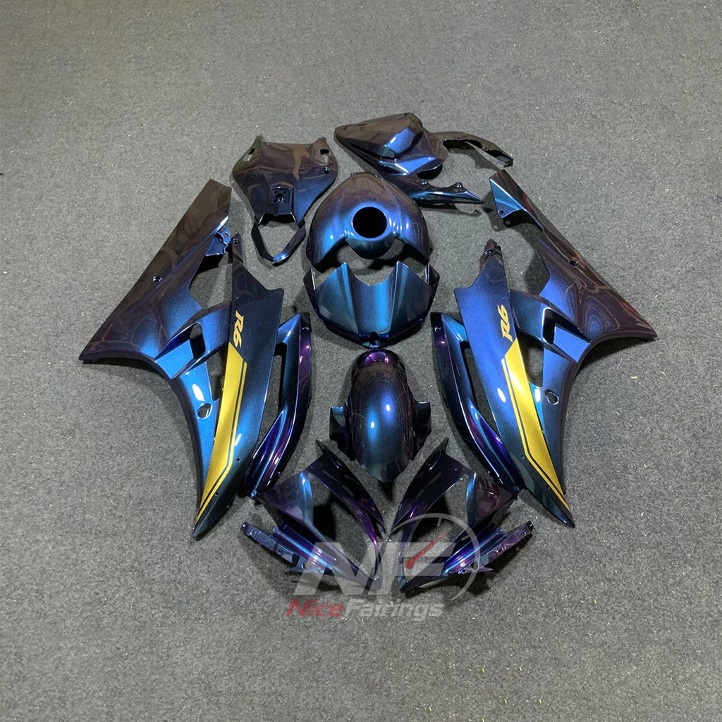 Replacement ABS Motorcycle Fairings Compatible with YAMAHA YZF-R6 RJ11 2006-2007 | NiceFairings - paint design NO.7 option image