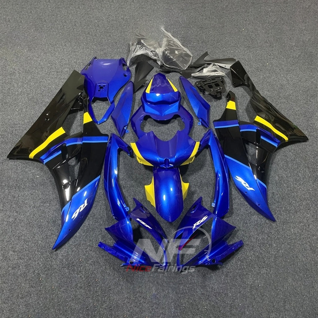 Aftermarket Injection-Molded Bodywork Set Fits 2006-2007 YAMAHA YZF-R6 RJ11 | NiceFairings - paint design NO.8 option image