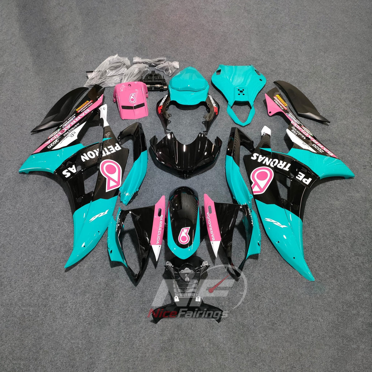Replacement ABS Plastic Fairing Kit Fits YAMAHA YZF-R6 RJ11 2006-2007 | NiceFairings - paint design NO.4 option image