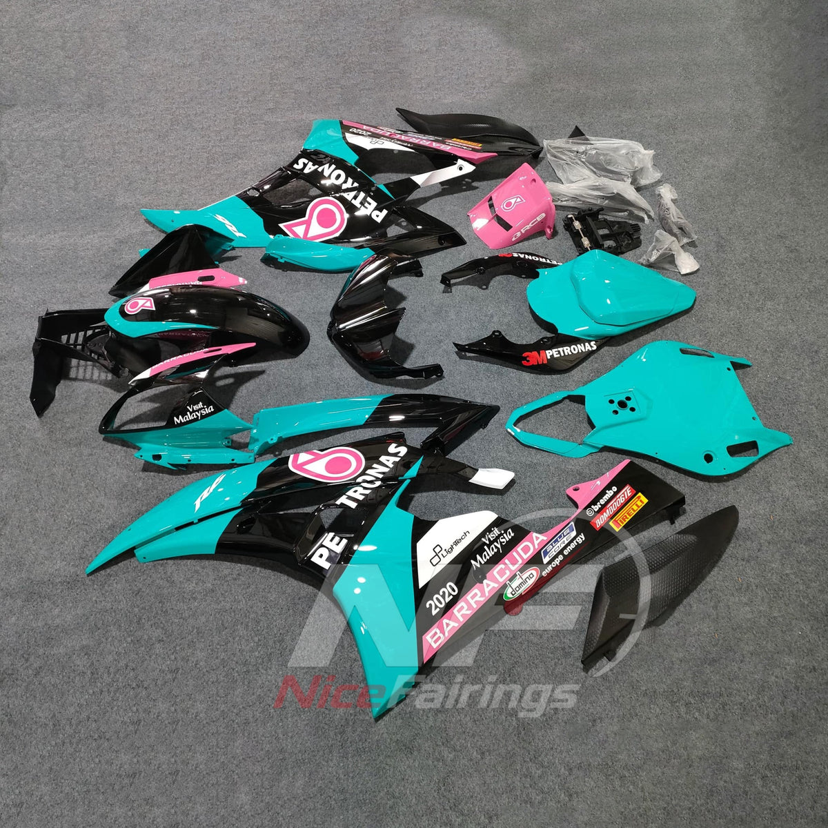 Custom-Painted Motorcycle Bodywork Kit Fits 2006-2007 YAMAHA YZF-R6 RJ11 | NiceFairings - side angle image