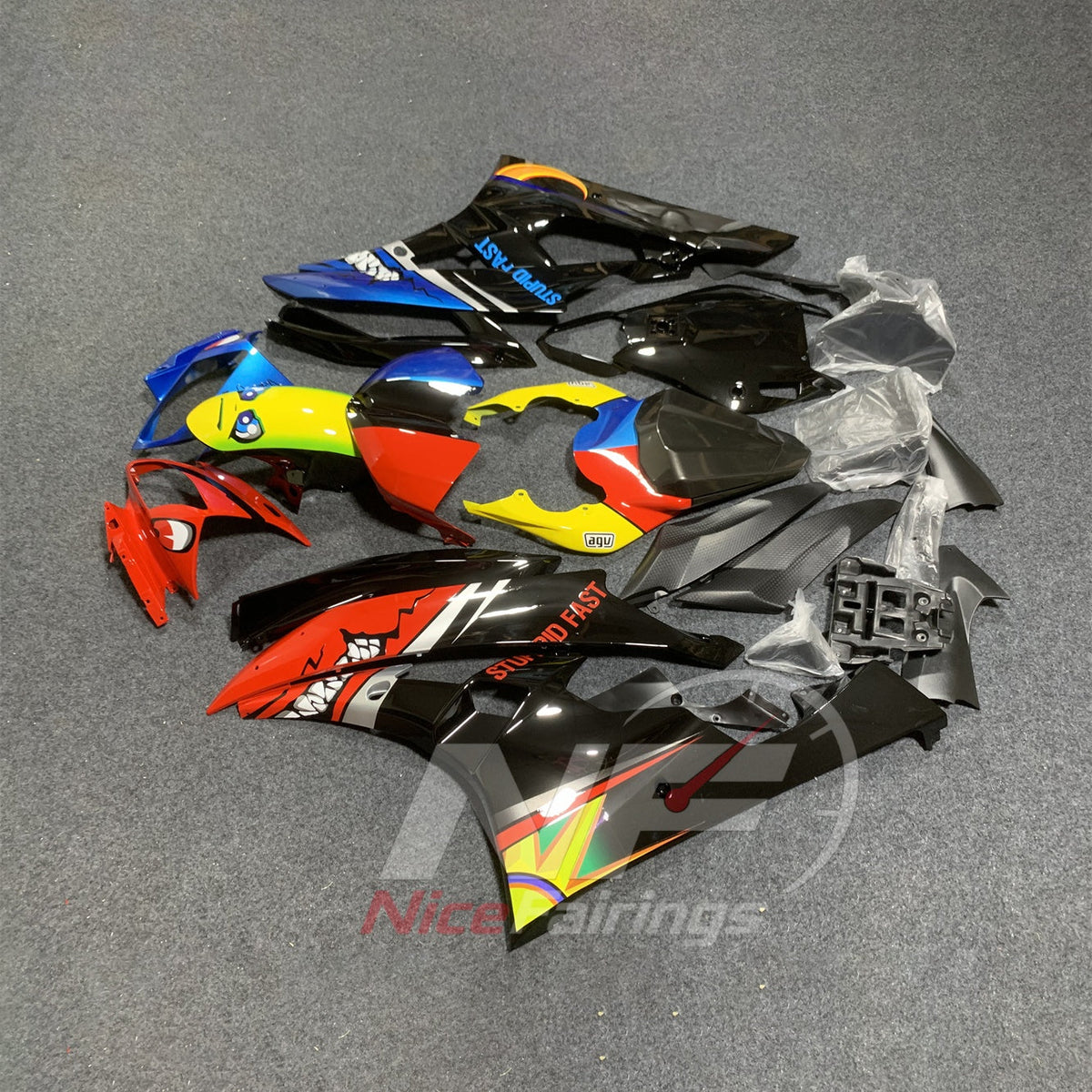 Aftermarket Cowling Panel Set Fits YAMAHA YZF-R6 RJ11 2006-2007 | NiceFairings - front angle image
