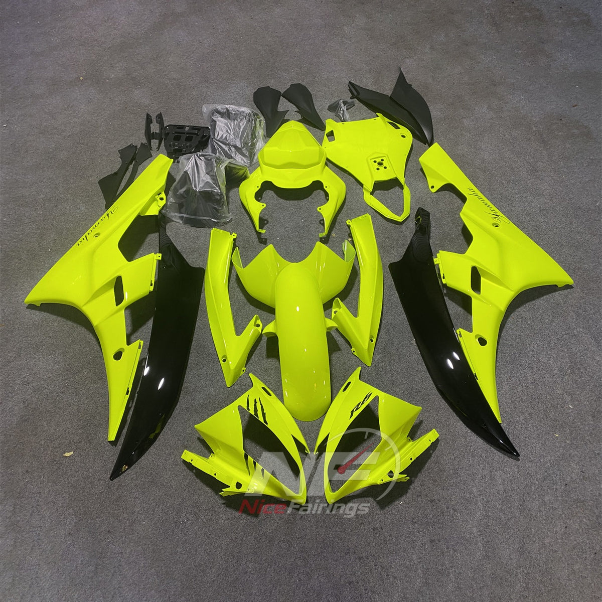 Aftermarket Blue ABS Fairing Panel Kit Fits YAMAHA YZF-R6 RJ11 2006-2007 | NiceFairings - paint design NO.5 option image