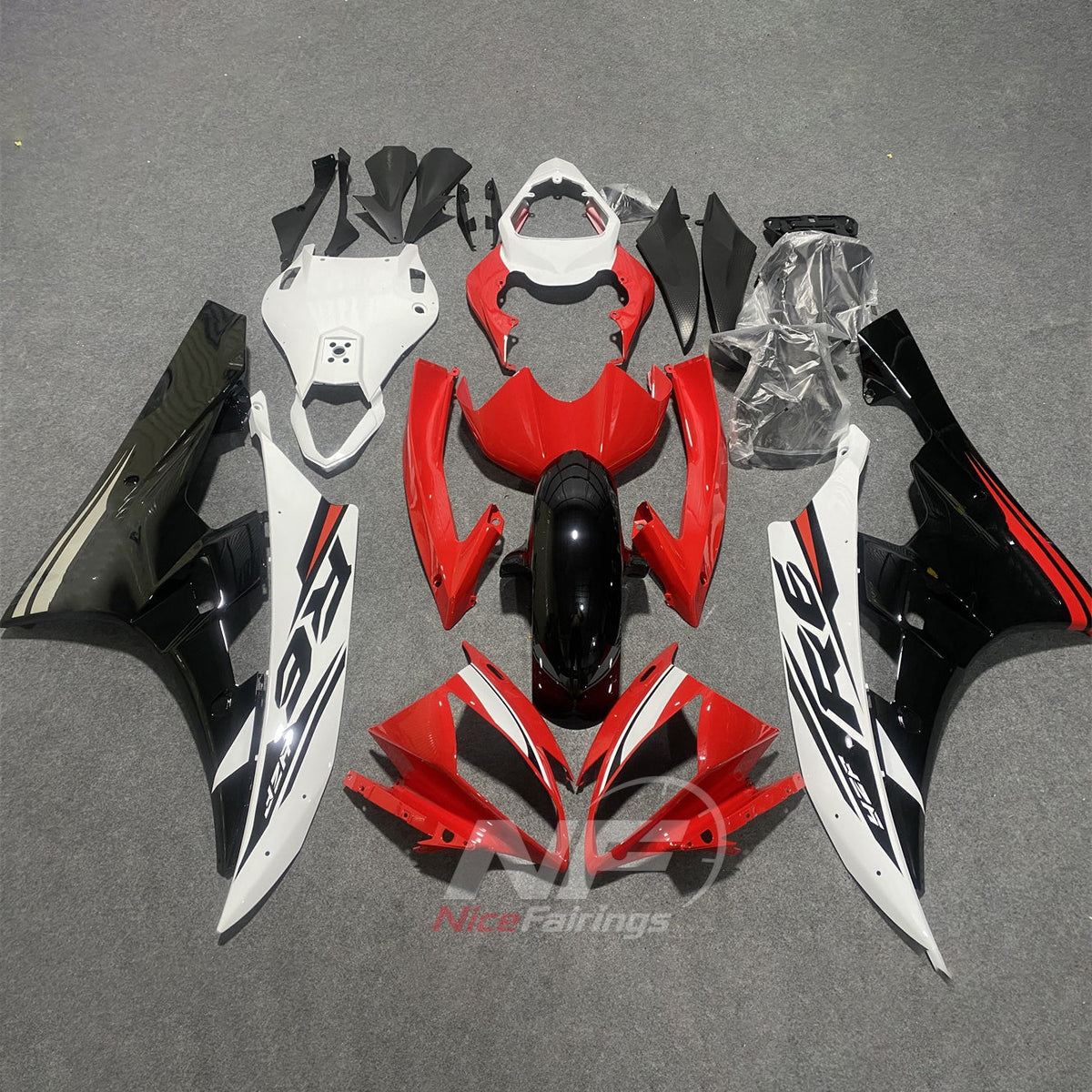 Replacement Injection-Molded Cowling Set Fits YAMAHA YZF-R6 RJ11 2006-2007 | NiceFairings - paint design NO.3 option image
