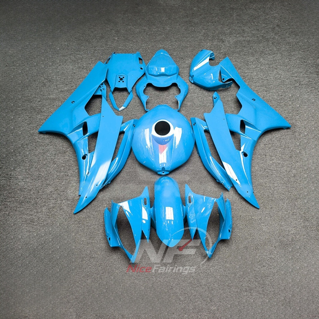Custom-Painted Blue Motorcycle Fairing Kit Fits YAMAHA YZF-R6 RJ11 2006-2007 | NiceFairings - main product image