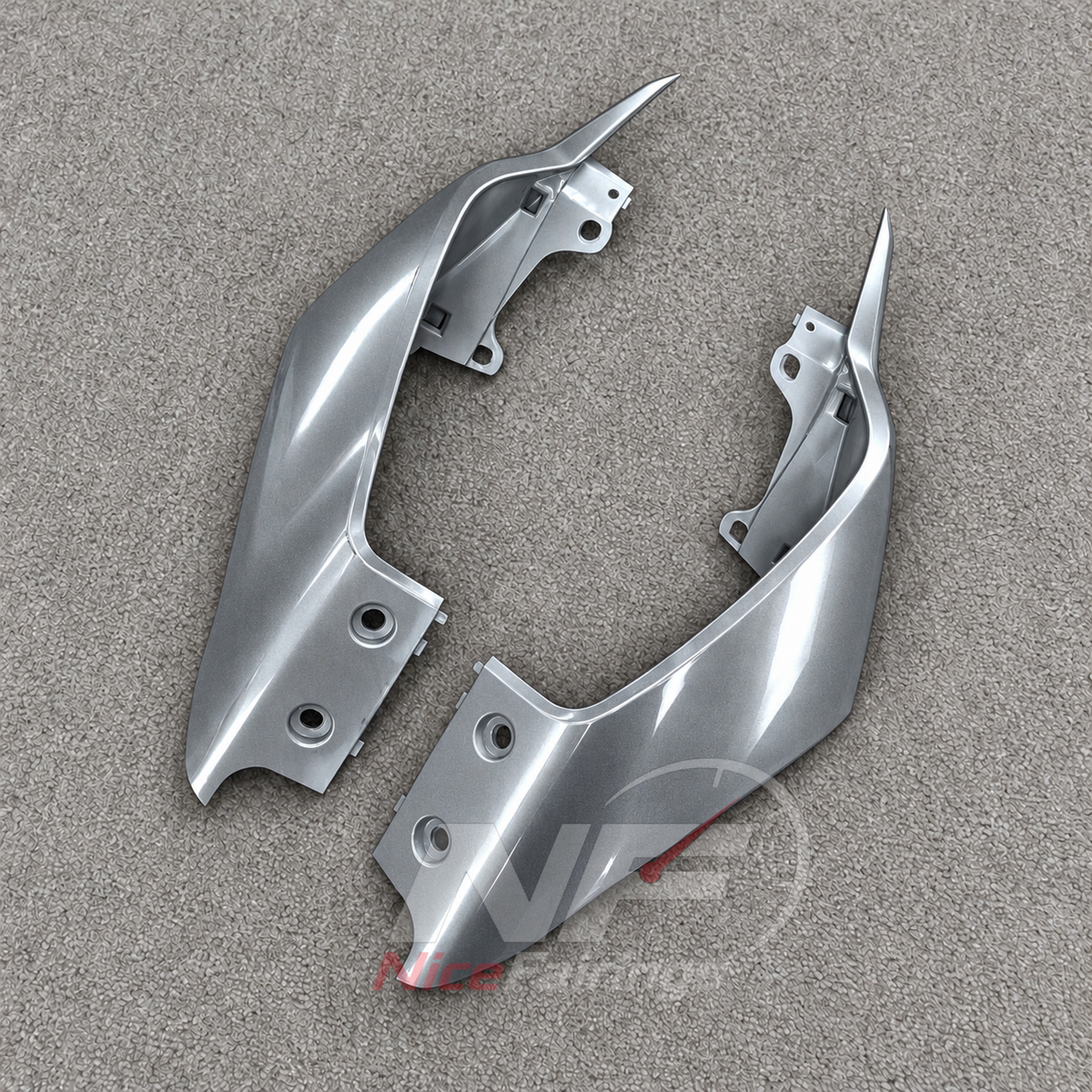 Motorcycle Fairing Kit Fits 2019-2022 YAMAHA YZF-R125 - ABS Plastic Bodywork - Silver Black | NiceFairings - side angle image