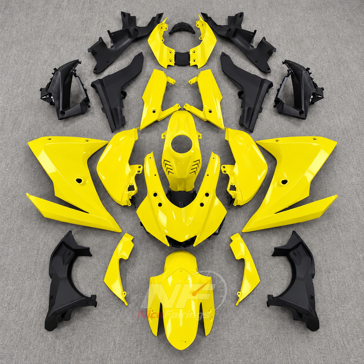 Fairings Kit Fits 2019-2022 YAMAHA YZF-R125 - ABS Plastic Bodywork - Yellow Black | NiceFairings - main product image