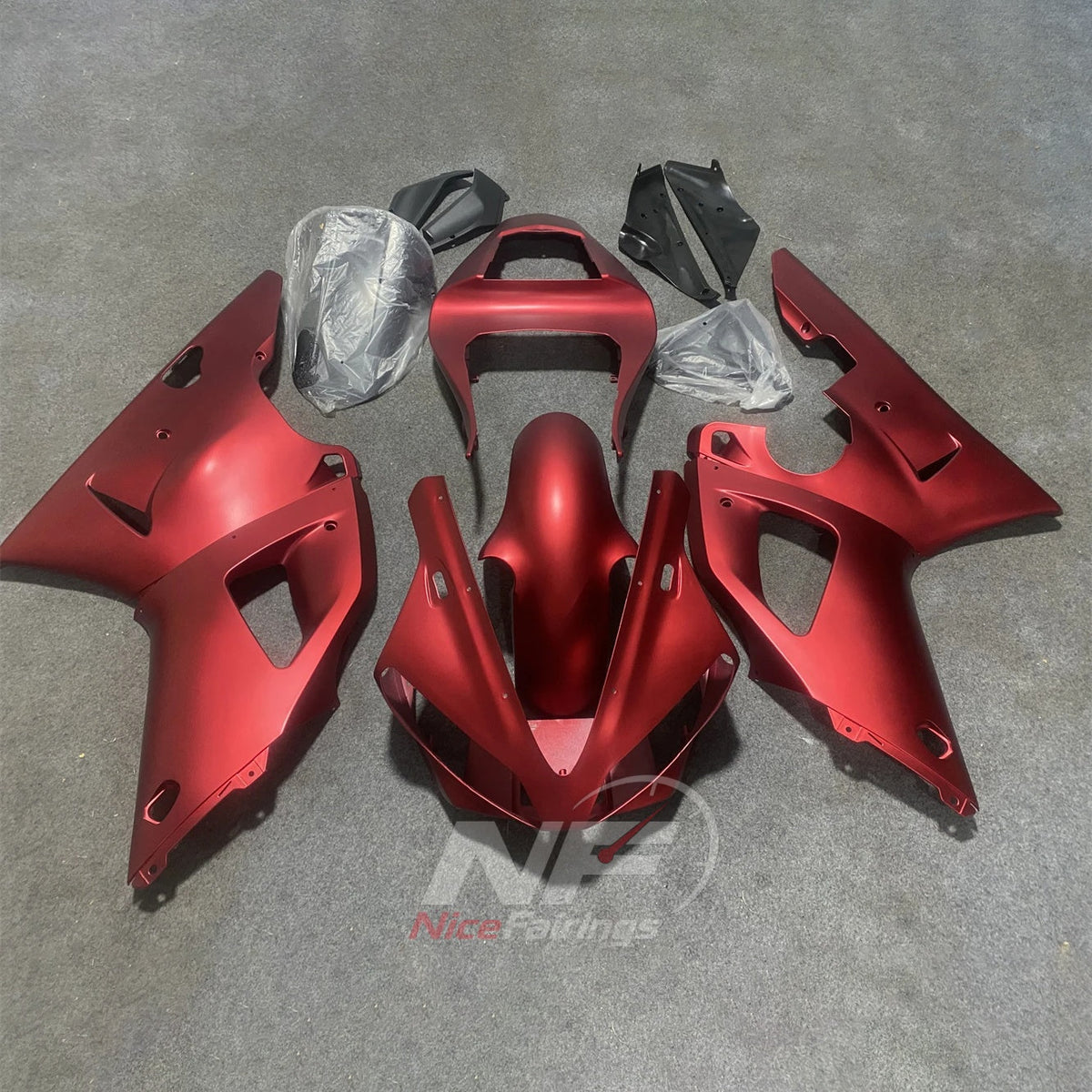 ABS Injection Fairing Kit Fits YAMAHA YZF-R1 RN04 2000-2001 - Satin Red | NiceFairings - main product image